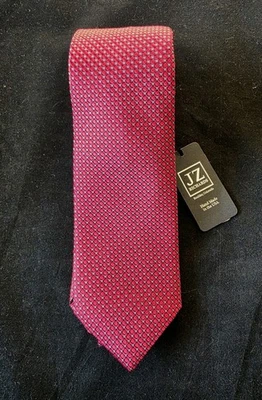 Corbata de seda JZ RICHARDS BOULDER ROJA HECHA A MANO EN EE. UU. - NUEVA CON ETIQUETAS Foto 1 de 4