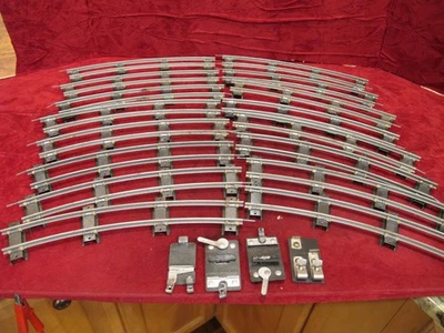 Lot of 16 +4  Curved Track S Gauge American Flyer - Image 1 of 4