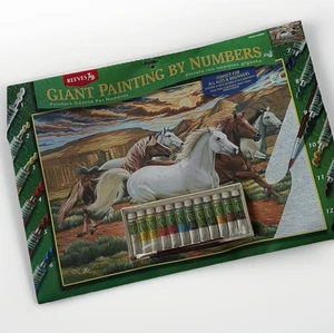 Reeves Giant Painting by Numbers Kit Horses 17” H x 24” W - Picture 1 of 10