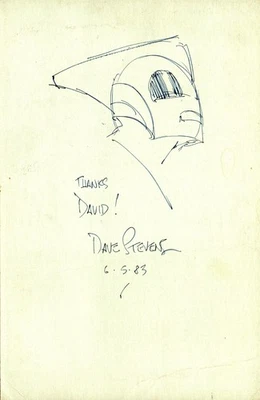 Boceto de dibujo artístico original The ROCKETEER de Dave Stevens 6/5/83 Foto 1 de 2