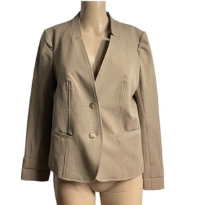 LOFT neutraler braun hellbrauner Blazer mit maßgeschneiderten Linien & gekerbtem Revers Gr. MP Stretch - Bild 1 von 16