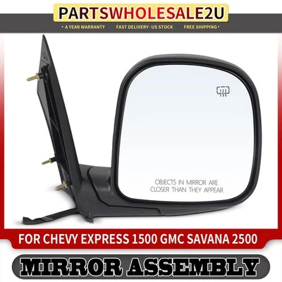 Espejo retrovisor eléctrico para pasajeros con calefacción y plegable manual para Chevrolet Express GMC Foto 1 de 4