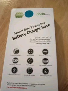 iPhone 16 Pro Battery Case 8500mAh mit Displayschutzfolie - Blau - Bild 1 von 4