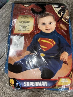 Toddler Boys  Superman Outfit Man Of Steel Halloween Costume Size 1-2 Years - Image 1 of 4