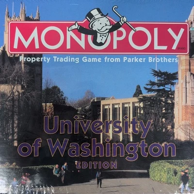 Monopoly University of Washington Edition Board Game Vintage 1998 New Sealed  - Image 1 of 4