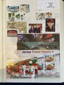 JERSEY. 2011 to 2014 MNH STAMPS range on 3 sides from stockbook.  AS  PHOTOS - Picture 1 of 3