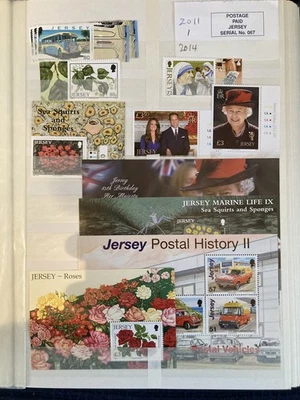 JERSEY. 2011 to 2014 MNH STAMPS range on 3 sides from stockbook.  AS  PHOTOS - Image 1 of 3