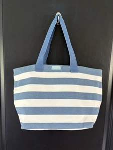 Dolce & Gabbana Light Blue Summer Tote Blue and White Striped Travel bag - Picture 1 of 8