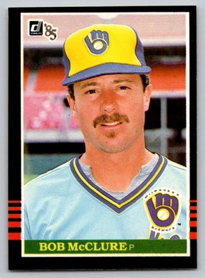 1985 Donruss #536 Bob McClure Milwaukee Brewers - Image 1 of 2