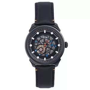 Orologio Reign Weston Automatico Scheletrato in Pelle - Nero - Foto 1 di 4
