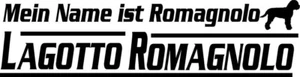 Mein Name ist…LAGOTTO ROMAGNOLO Autoaufkleber AUFKLEBER Schriftaufkleber sticker - Bild 1 von 3