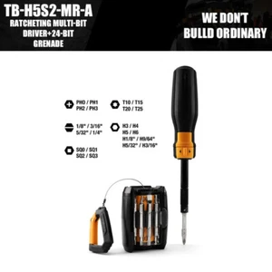 Ratcheting Multi-Bit Driver + 24-Bit Grenade Hand Tools Accessories - Picture 1 of 9