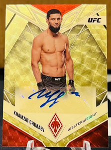 2023 Chronicles Phoenix UFC Khamzat Chimaev Auto  Gold Vinyl 1/1 D63