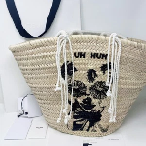 CELINE Basket Bag Raffia Large Authentic with protective bag New and unused - Picture 1 of 4