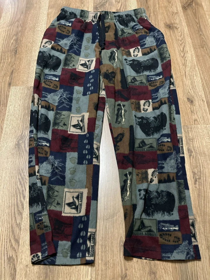 Pantalones Croft & Barrow, para mujer talla mediana, azul granate, cintura corbata, ropa de dormir Foto 1 de 4