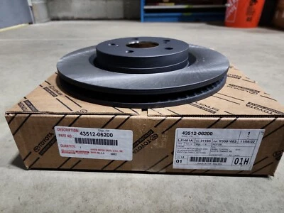2018-2023 Toyota Camry Front Brake Rotor 4351206200 Genuine Rav4 Avalon Single - Image 1 of 2