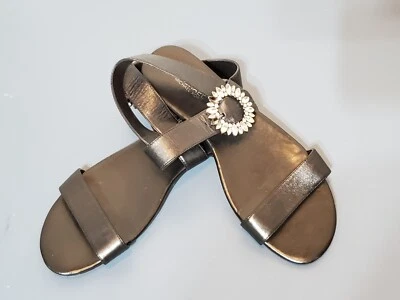 MICHAEL KORS COLLECTION Sling Back Adjustable Strap FLAT Leather Sandals 7 M  - Image 1 of 4