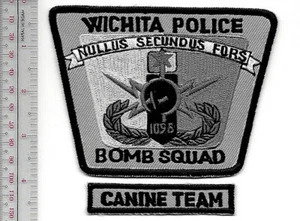 K-9 PD Wichita Departamento Municipal Escuadrón de Bombas Equipo Canino Oficial SIN TARIFA - Imagen 1 de 1