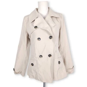 Katies Cream Trench coat Ladies 12 Blazer suit jacket formal business Cropped M - Picture 1 of 13