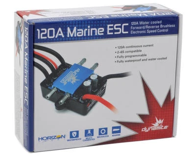 Dynamite 120A Brushless Marine Boat ESC Electronic Speed Control 2-6S DYNM3875 - Image 1 of 4