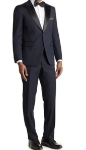 Nordstrom Rack Navy Blue Tuxedo/Black Lapel Size 42L - Picture 1 of 15