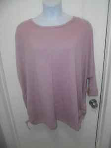 The Sweatshirt Project Damen neu mit Etikett einfarbig rosa 3/4-Ärmel Rundhalsausschnitt Oberteil Größe 3X - Bild 1 von 6
