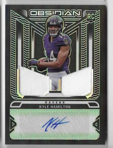 KYLE HAMILTON 2022 PANINI OBSIDIAN ROOKIE AUTO AUTOGRAPH PATCH CARD #3/50! - Picture 1 of 1
