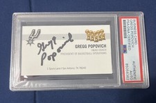Gregg Popovich PSA/DNA Authenticated Autographed Signed Business Card