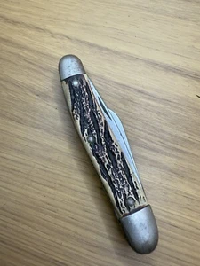 Vintage Stag Handle 3 Blade Colonail Pocket Knife - Providence USA - Picture 1 of 8