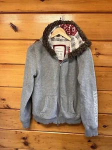 Aeropostale Faux Fur Hooded Jacket 00s Women's Vintage - Picture 1 of 7
