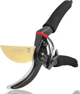 8" Premium Titanium Bypass Pruning Shears, Garden Clippers - Picture 1 of 8