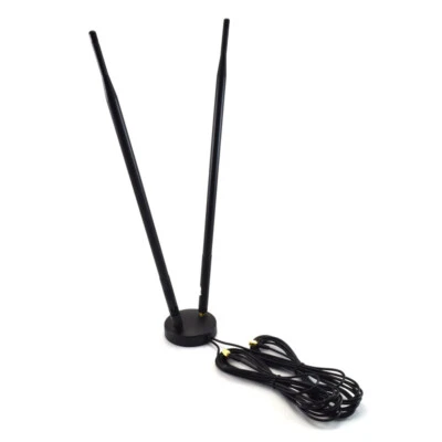 Antena 3G/4G LTE Doble Omnidireccional 9dBi 800-2600MHz TS9 3m Cable Foto 1 de 2