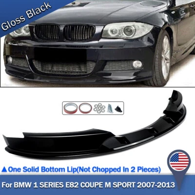 1xFor BMW 1 Series E82 128i 135i M Sport 07-13 Front Bumper Spoiler Splitter Lip Foto 1 de 4
