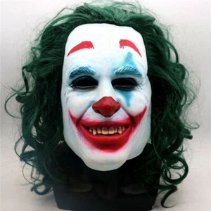 Movie Joker Arthur Fleck Latex Mask Joker Helmet Cosplay Halloween Party Prop - Picture 1 of 5