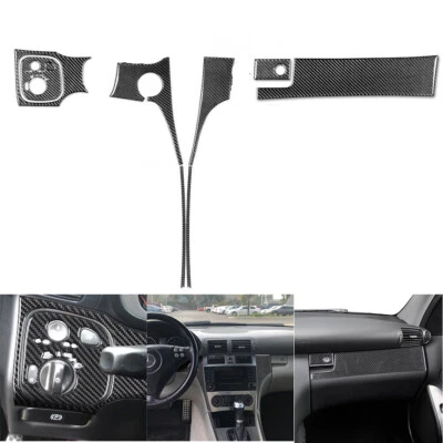 Kit de cubierta de tablero interior de fibra de carbono de 8 piezas para Mercedes-Benz W203 05-07 Foto 1 de 4