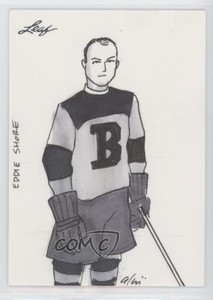 2013-14 Leaf Best of Hockey Sketch Cards 1/1 Eddie Shore Adam Talley HOF Sketch