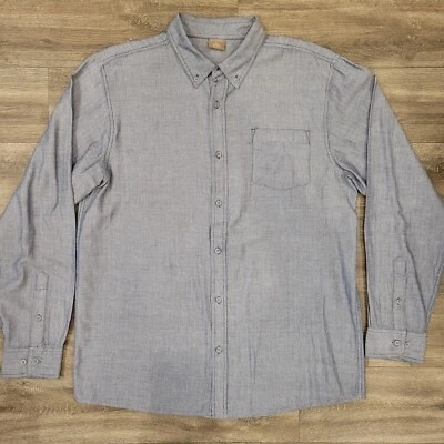 Camisa de manga larga 100 % algodón con botones Great Northwest Clothing Co. para hombre  Foto 1 de 4