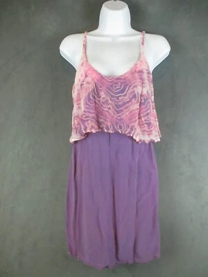 Camiseta sin mangas Gypsy 05 para mujer XS púrpura en capas hada caprichosa fluida boho Y2K 100 % seda Foto 1 de 4