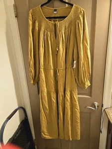 Old Navy 4x mustard boho dress - Picture 1 of 3