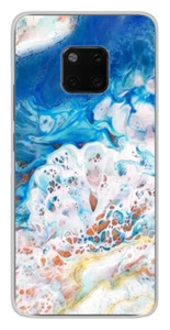 Coque en silicone imprimée compatible Huawei Mate 20 Pro Marbre océan - Picture 1 of 3