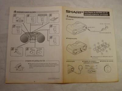 Antigua Guía Del Usuario Blatt Sharp QT-CD250H Español - Imagen 1 de 2