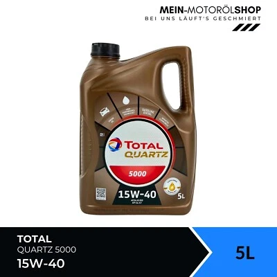Total Quartz 5000 15W-40 VW 505 501 Mercedes MB 229.1 PSA 5 litros