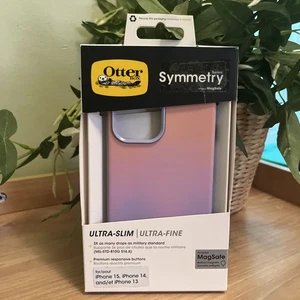 OtterBox symmetry Case  MagSafe iPhone 15 14 13 Ultraslim sunset purple pink - Photo 1 sur 2