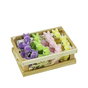 Galería II 12 Pastel Multicolor Conejito Conejos Primavera Pascua Mesa Decoración 6" - Imagen 1 de 1