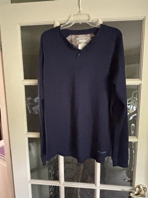 Мужская рубашка Realtree темно-синяя с длинным рукавом вафельная вязаная на пуговицах Henley размер XL - Изображение 1 из 4