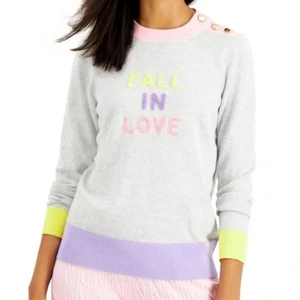Charter Club "Fall In Love" Long Sleeve Sweater - Picture 1 of 7