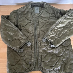 Forro de abrigo de campo para clima frío del ejército militar de Estados Unidos para hombre talla S pequeño vintage verde - Imagen 1 de 9