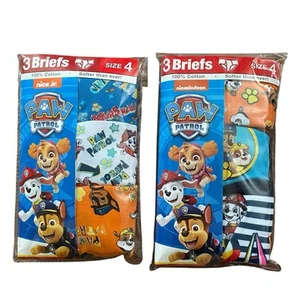 Boys Briefs Paw Patrol Underwear Size 4 100% Cotton Colorful Nick Jr. 2-3Packs - Picture 1 of 5