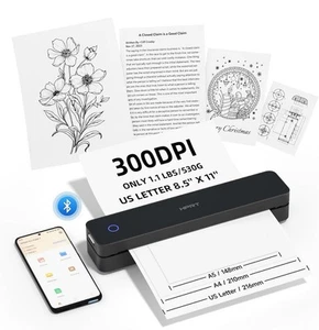 HPRT Portable Printers Wireless for Travel Bluetooth Thermal Printer Compatible - Picture 1 of 8