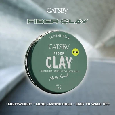GATSBY Japan's No 1 Fiber Clay 80g | Matte Finish | Enriched with B5 and Keratin - Image 1 of 4